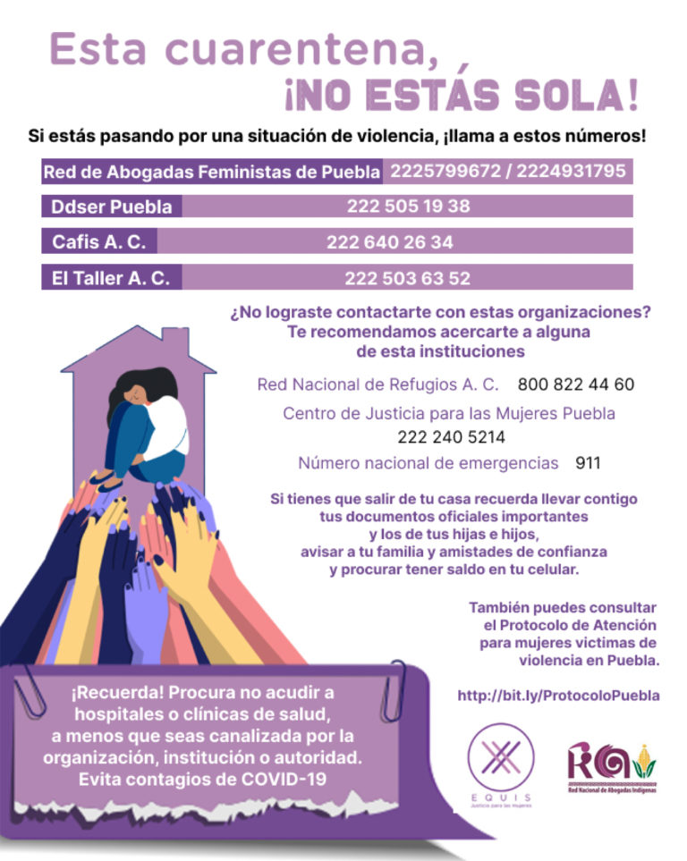 Números de atención en caso de violencia en Puebla